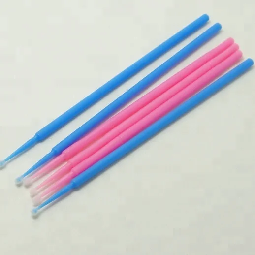 100pcs/bag High Quality Lint Free Colorful Microbrush Eyelash Extension Micro Brushes Applicator for Eyelash Extensions