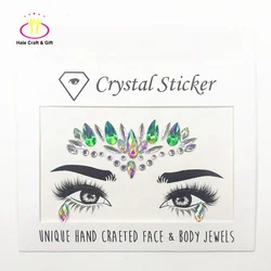 Wholesale Custom Face Rhinestone Eye Body Gem Jewel Art Crystal Eye Stickers