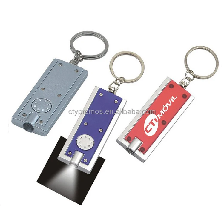 Custom Promotional Mini LED Lights Keychains Flashlight Ultra Bright Flashlight Portable Key Chain Flash Light Torch Key Ring