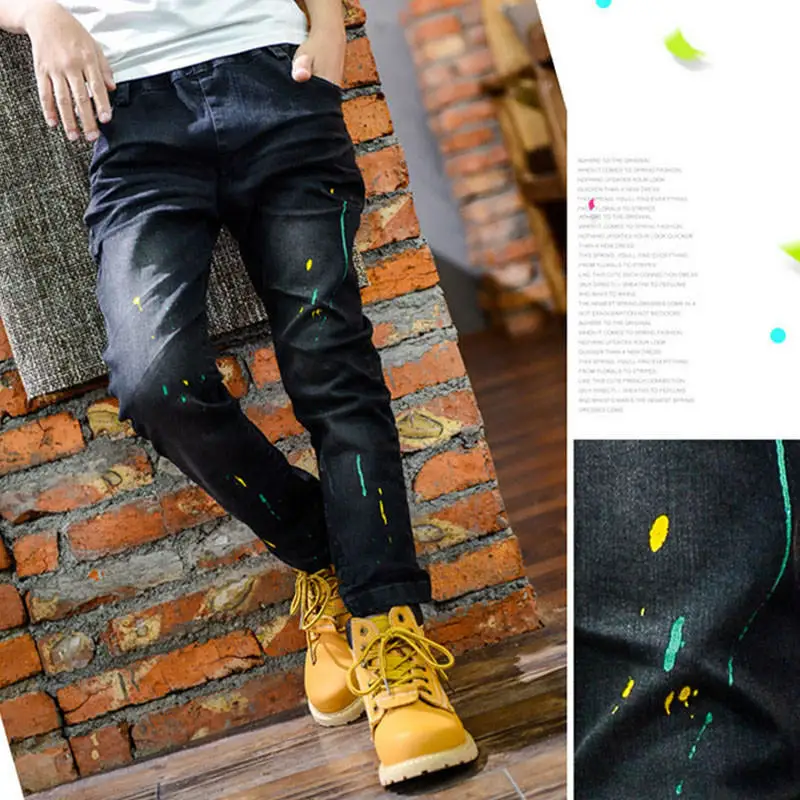 
Fashion Branded boys jeans pants 99% cotton Straight children jeans trousers New stylish boy jeans 
