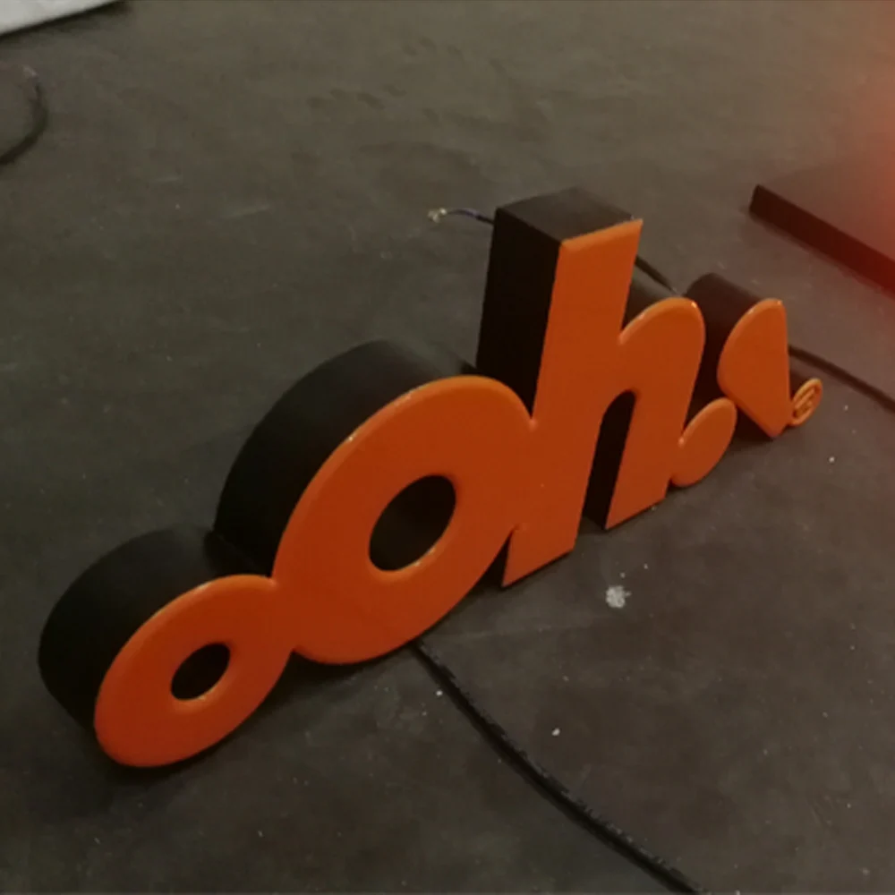 3D shop front name led channel letter sign