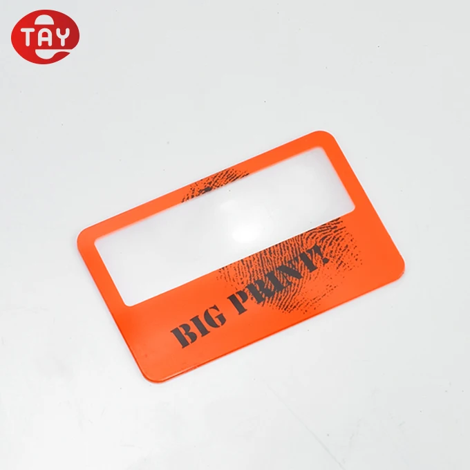 Flexible PVC Credit Card Size Magnifiers 3x Magnifying Card