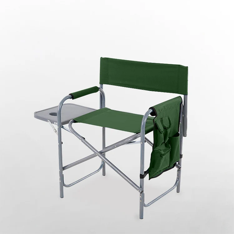 Стул для кемпинга, пешего туризма, рыбалки с держателем для чашки и боковой сумкой