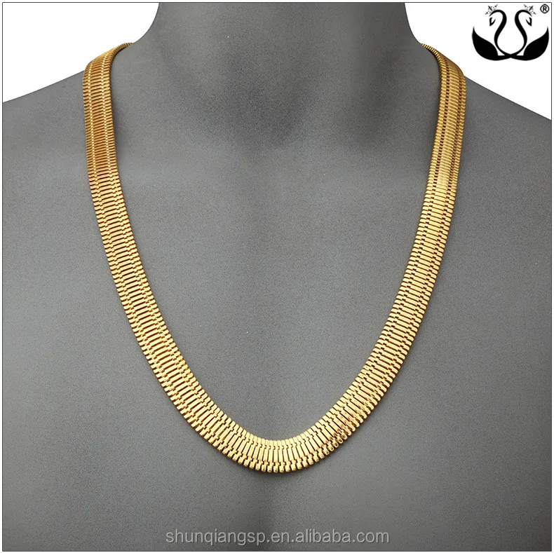 75Cm Super Width Fashion Man China Hip Hop Jewelry in 22K Gold Plated