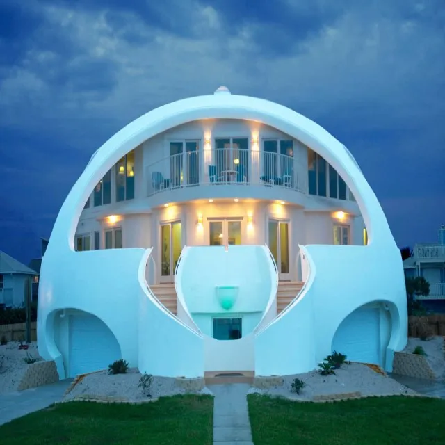 Professional design prefab fiberglass dome house geodesic dome
