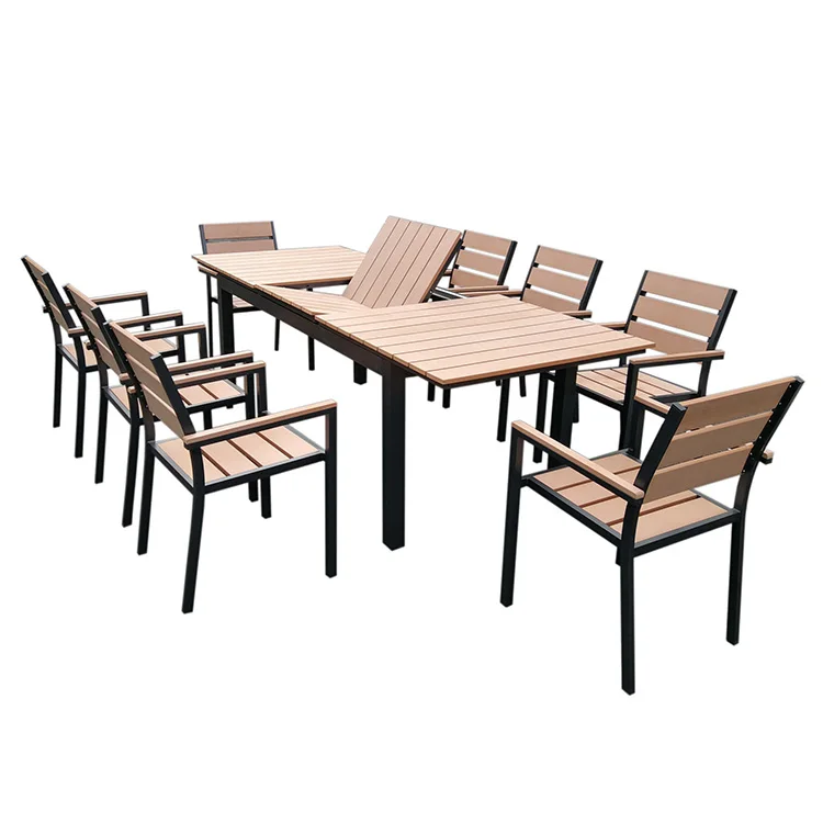 Uplion extension outdoor furniture plastic wood table