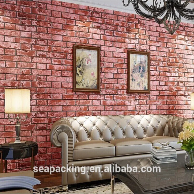 
Latest Modern Retro Brick Designs Interior Wall Stickers, Home Hotel Wall Decoration Self Adhesive PVC Vinyl 3D Design Wallpaper 