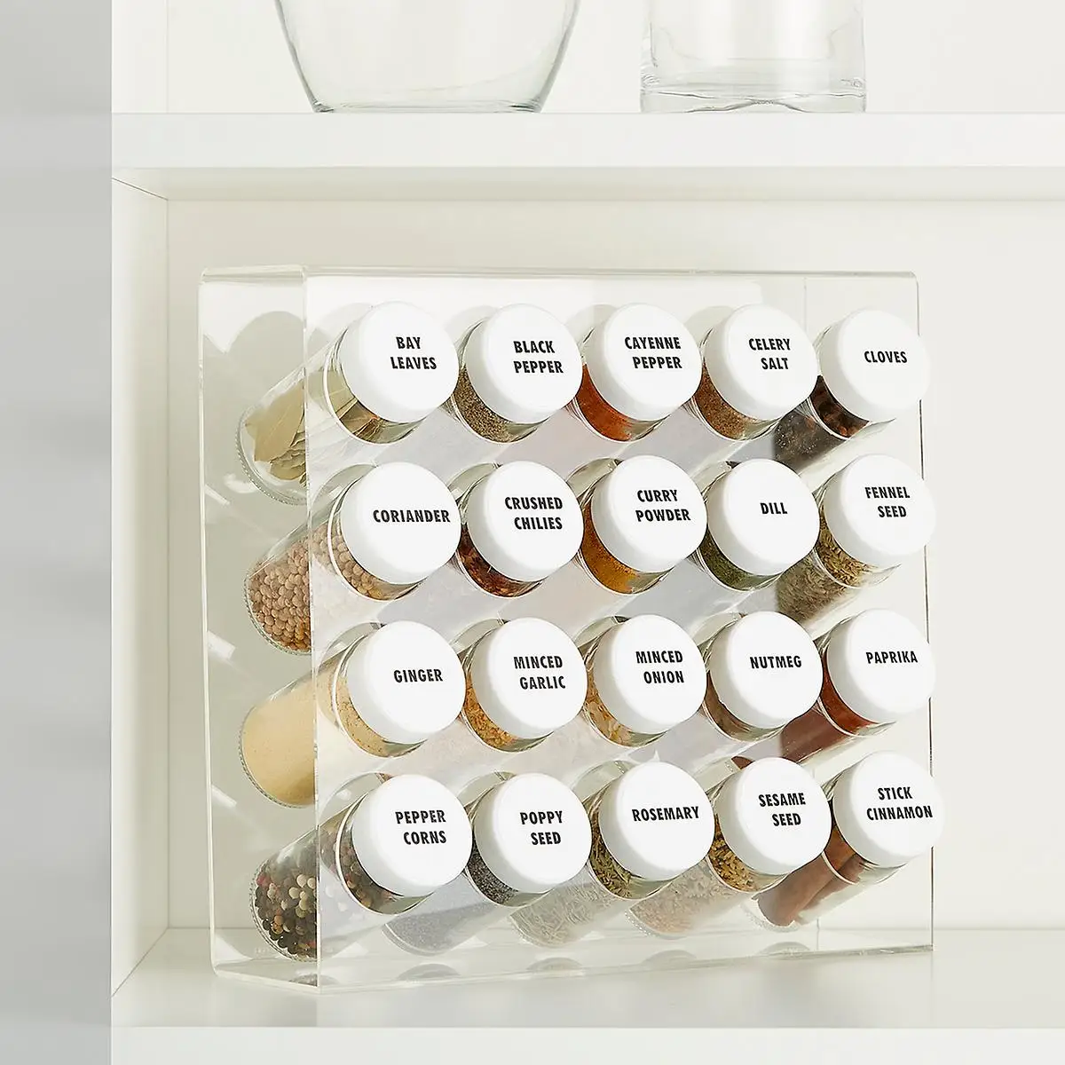 Customized Wall Mountable Acrylic Spice Rack