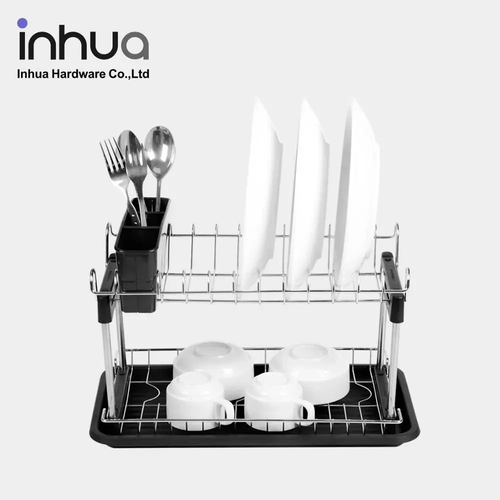 
Amazon simple dish rack storage rack and shelf type and cutlery use metal kitchen dish drying rack 