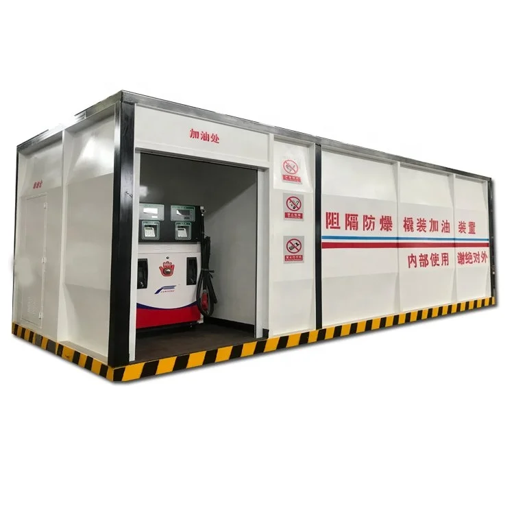 40 Feet 2 Oil Product mini  container petrol mobile fuel station