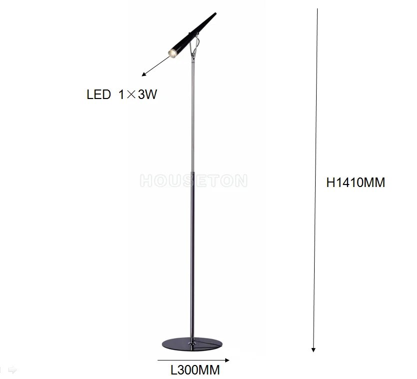 High Quality Hotel Bedside Industrial Metal Portable Luminary Led Floor Stand Lamp