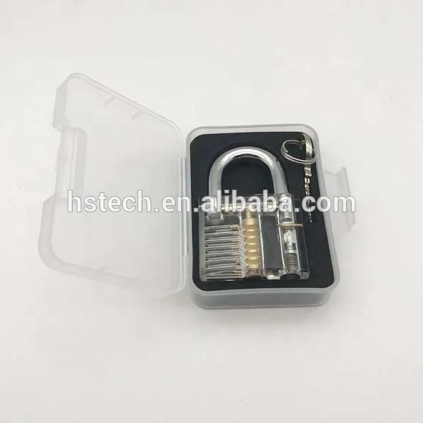 12pcs Unlocking black lock pick set 10pcs Key Extractor Set 1pc Transparent Practice Padlock