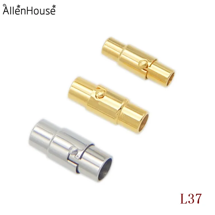 Silver Gold Tone Swivel Clasp End Cap Safety Lock For 2/3/4/5/6/7/8mm Leather Cord