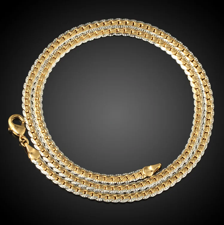 ATHENAA wholesale jewelry 18k gold filled two-tone snake chains