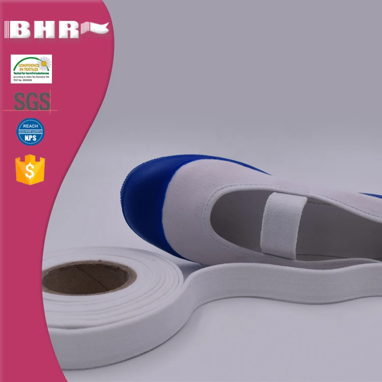 polyester shoe strap cotton elastic band webbing 20mm for baby ballet shoes