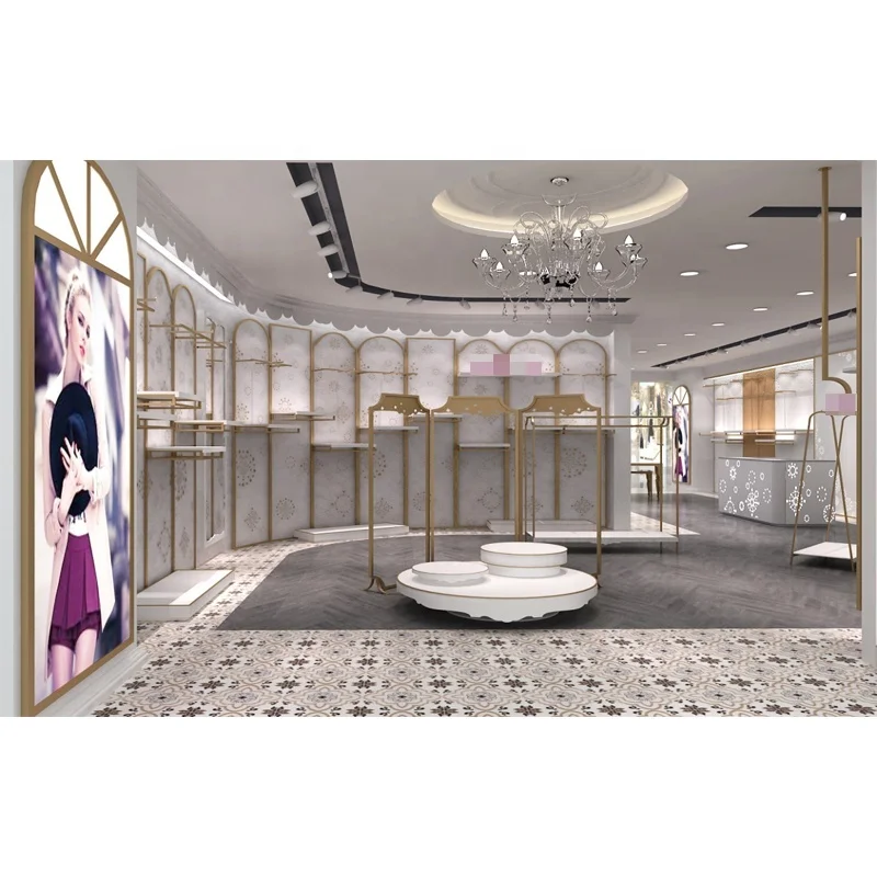 LUX Customized Boutique Women Garment Shop Clothes Shop Decoration Display Rack