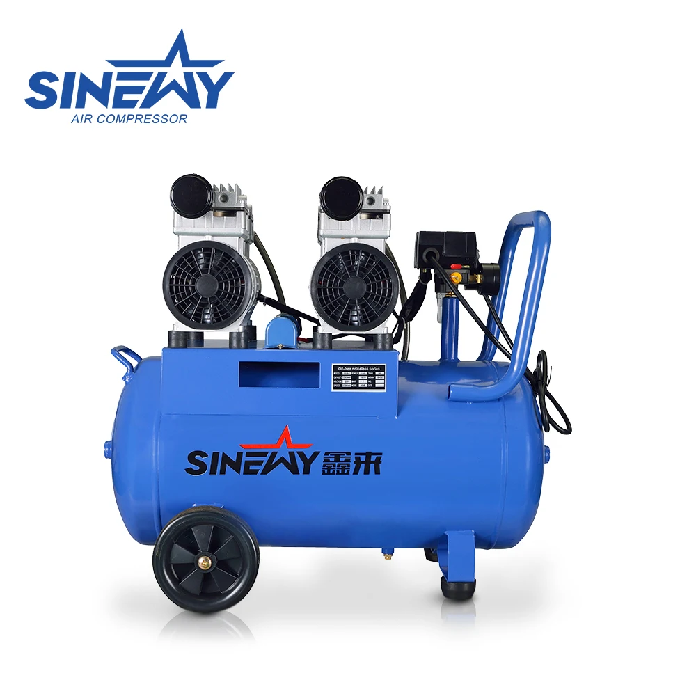 Лучшая цена портативный дома Краской Электрический 6 бар 50l поршня Тихая Безмасляные Воздушный компрессор для продажи