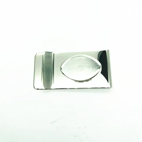 Custom Design Coin Bezel Pocket Cash Clip Blank Stainless Steel Metal Money Clip With Coin Holder