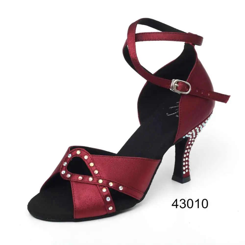 Fashion Satin Woman Dance Shoes Latin Ballroom Shoes Salsa Dance Shoes 430