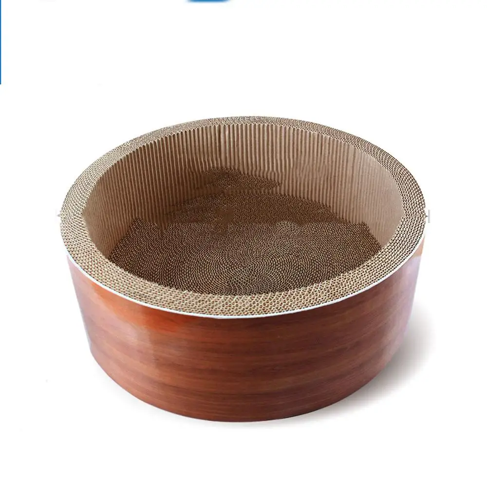 Wholesale circle shape cat corrugated cardboard cute cat scratcher high quality cat boards products