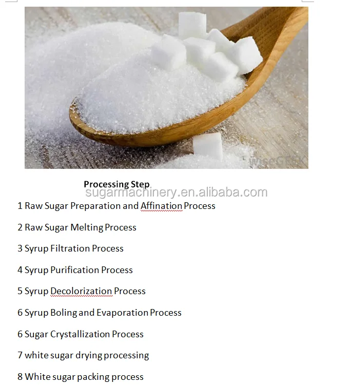 
low consumption raw sugar refinery processing equipment with low strike time 