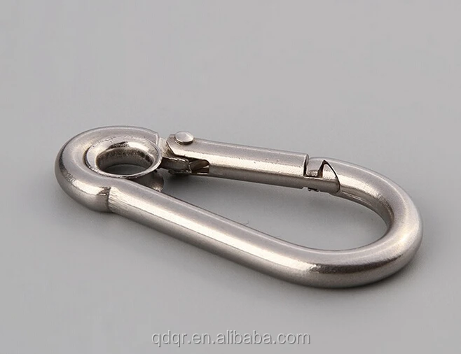 
Heavy duty zinc plated simple carabiner snap metal spring hook 