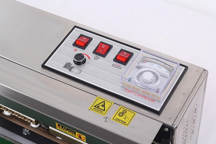 CE approved KUNBA continuous plastic bag sealer machine with date printing