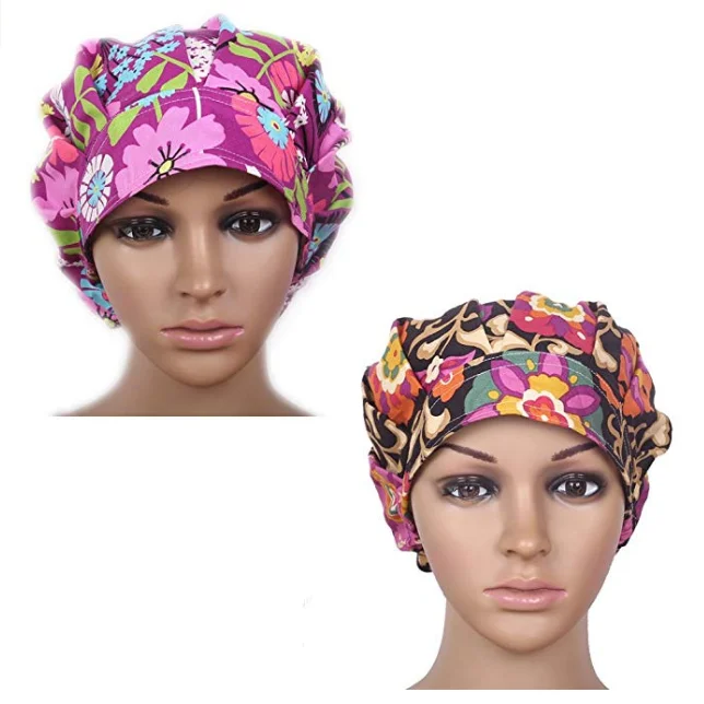 Doctor Classic Scrub Hat Adjustable Sweatband Bouffant hat for Women Ponytail