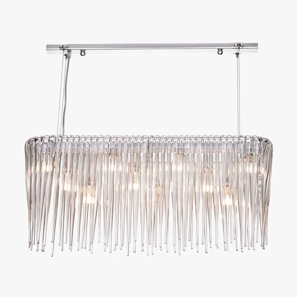 JANSOUL modern rectangular clear hand blown murano glass pendant lighting chandeliers