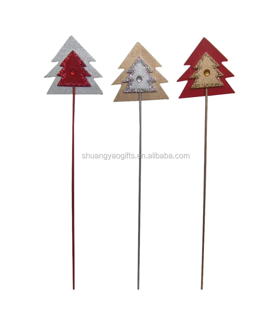 Wooden double layer XMAS tree Stick decoration Christmas Decoration Gifts