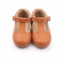 Wholesale New Fashion Hard Soles Kids Girls Genuine Leather Baby Dress Shoes