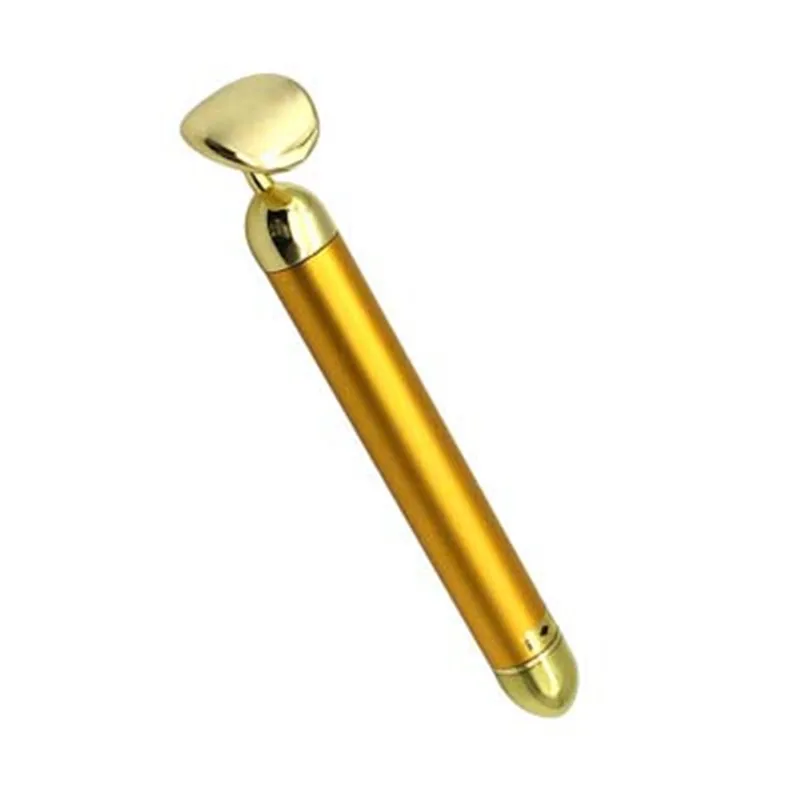 O-shape Face Massage Roller Golden Vibrating Energy Beauty Bar