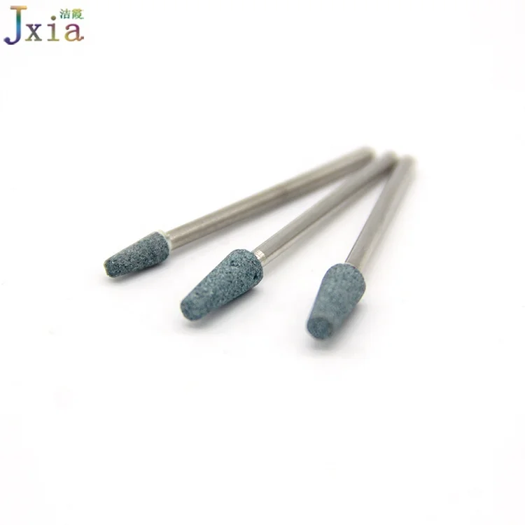 Professional Round Cones Cutter Grinding Head Nail Manicure Electric Machine Drill Bits with Wheel Metal Shank