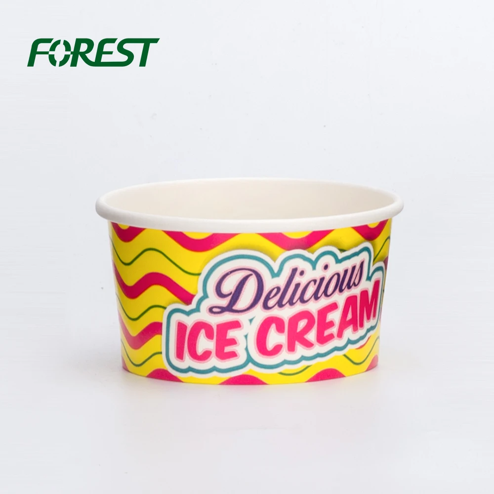 Frozen yogurt ice cream kraft paper cups disposable
