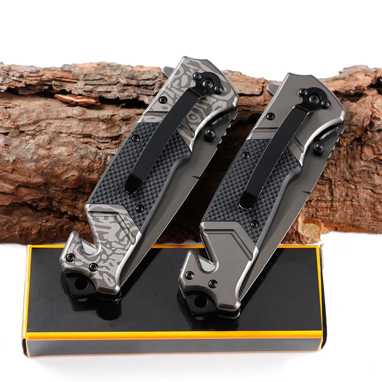Multi purpose folding pocket knife survival rescue knife with 3D printing handle