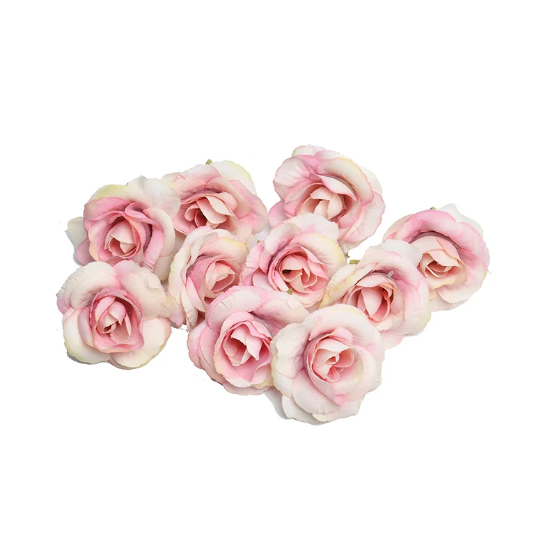 Shininglife Brand cheap Small fabric rose heads artificial rose for hair clip