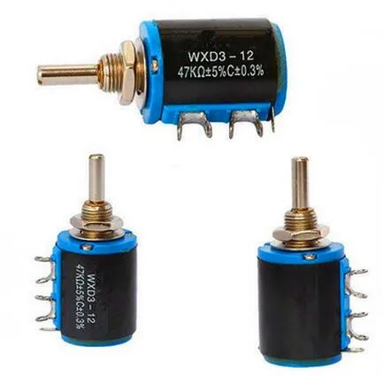 WXD3-12 Multi-turn Wirewound Potentiometer 100R 200R 1K 2.2K 3.3K 4.7K 10K 22K 47K   Adjustable Resistor Potentiometer