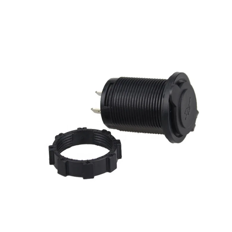 Waterproof 12v to 24v dual panel mounting usb sockets with indicator