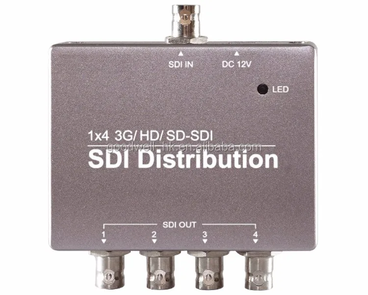 Pocket Size Broadcast Quality SDI Distributor 1 to 4 with 3G/HD/SD-SDI Input & Output