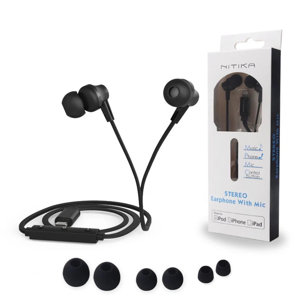 
AP-03 MFi certified Light-ning earphone, in-ear headphones for iPhone/iPod 