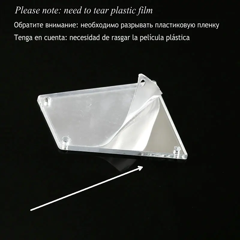 Wholesale Irregular Shape Flat Back Acrylic Rhinestone Mirror Stones for Sew on Garment Accessories Decoration