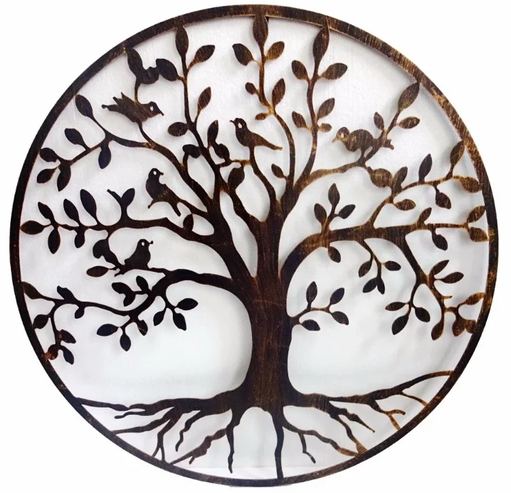 Tree With Butterfly Metal Wall Art Sculpture Decor