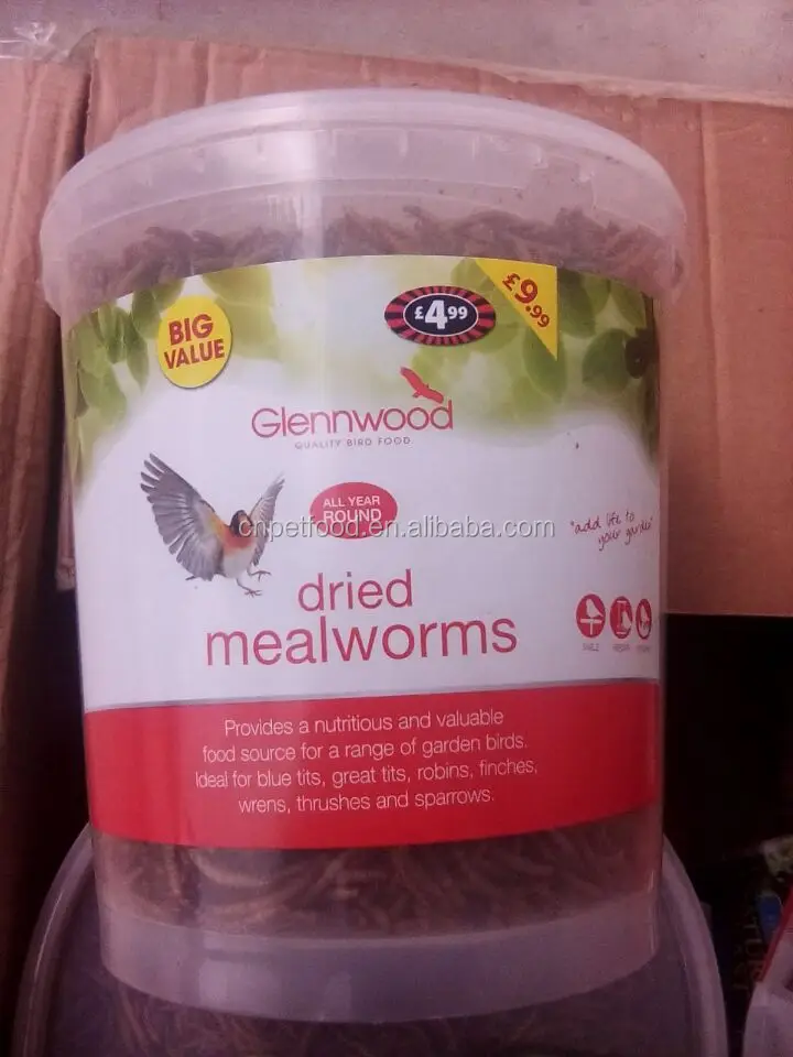 
400g Dried Mealworms Bird Food In Tub 
