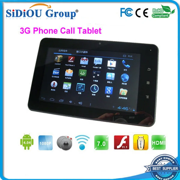 7-дюймовый TFT емкостный экран светодиодный Bluetooth Android 4.0 3G ПК таблетки телефонного звонка