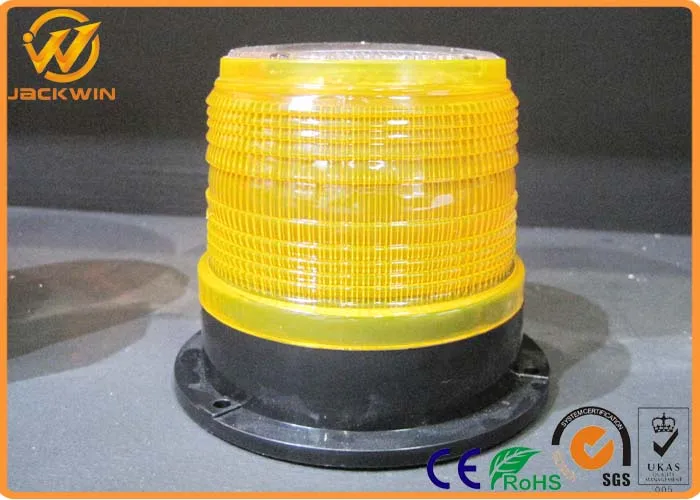 Marine Solar Navigation Light - RED LED Marine Dock Barge Safety Beacon Light