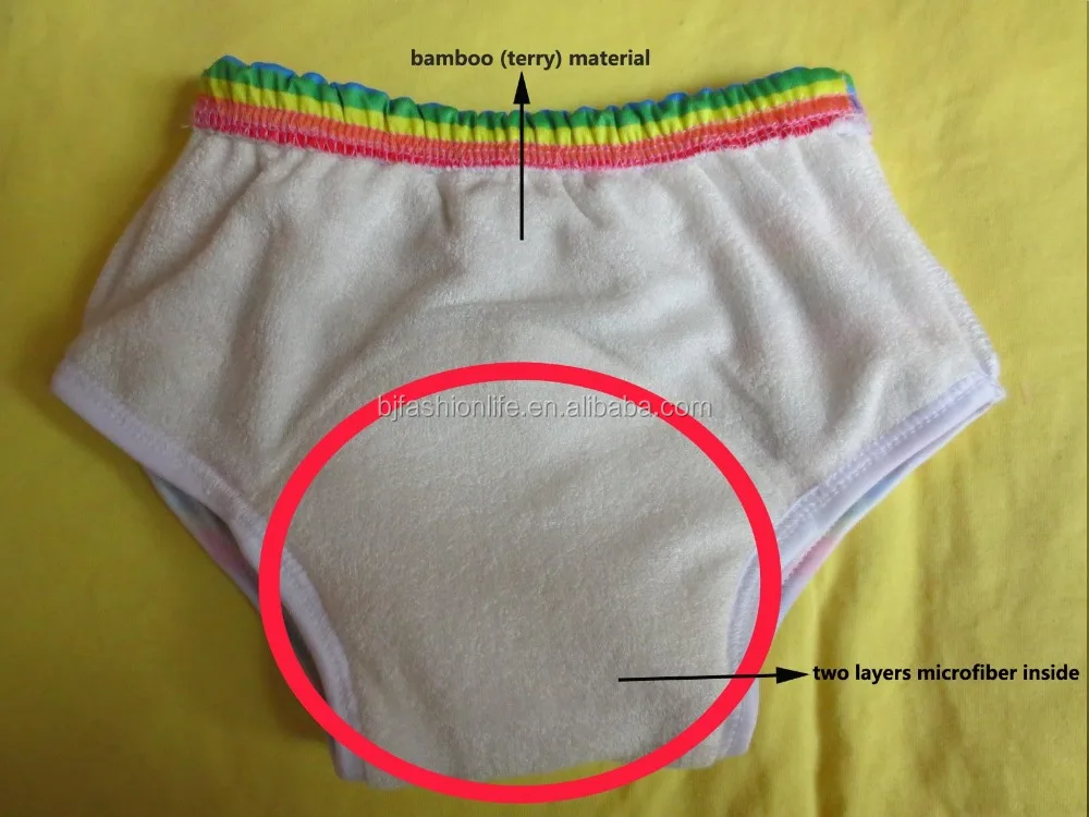 
High quality reusable waterproof Baby kids bamboo training pants toddler training pants one size fits all potty trainers 