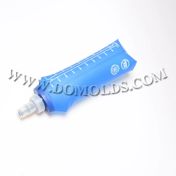 Top Quality Plastic Sport White Drinking Bottle Soft water flask running water bottle collapsible folding hydration flask