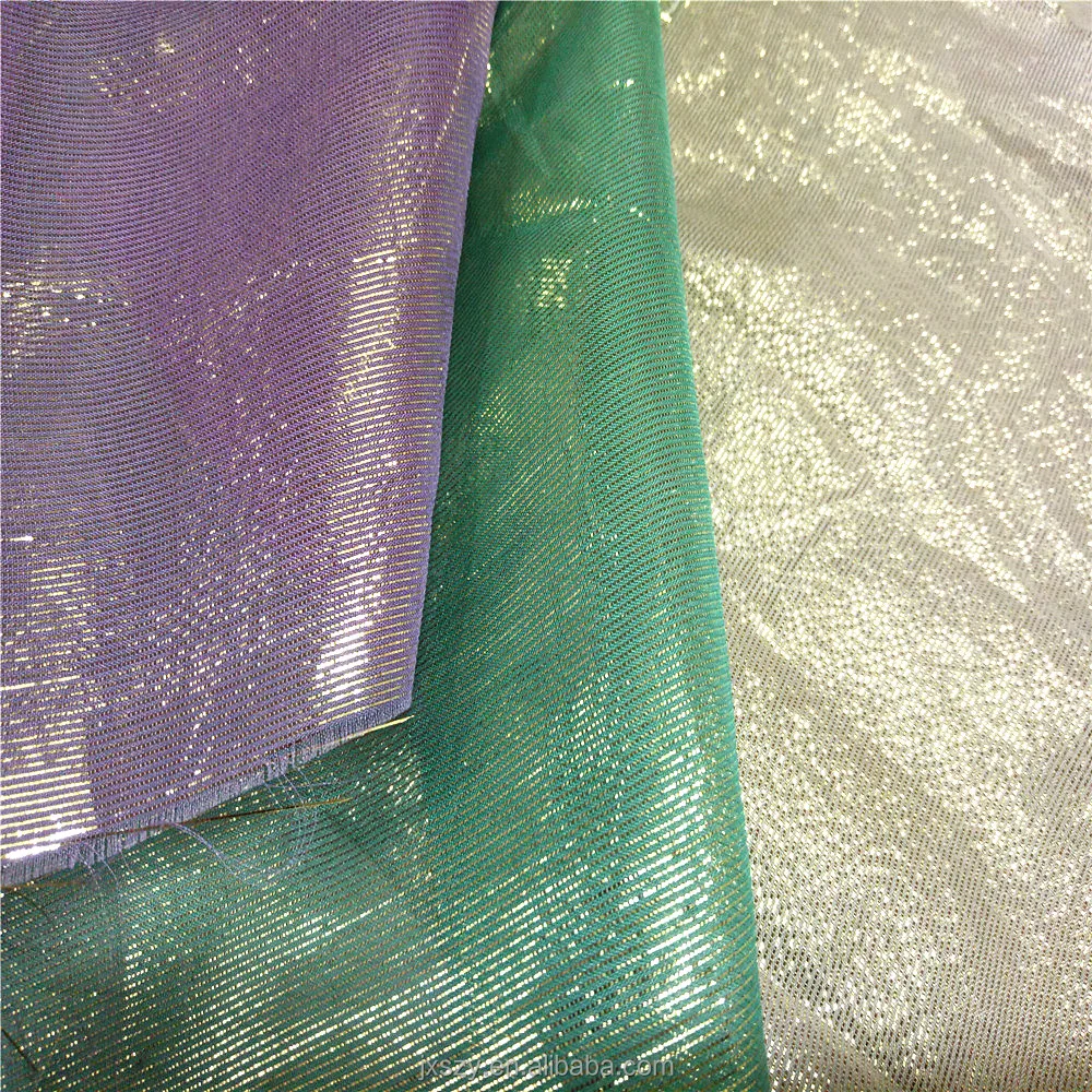 Silk Chiffon Lurex Fabric Gold Metallic Jacquard Silk Fabric