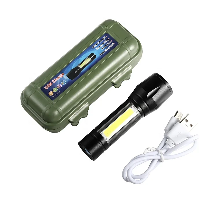  Алюминиевый маленький фонарик USB Mini COB светодиодный с