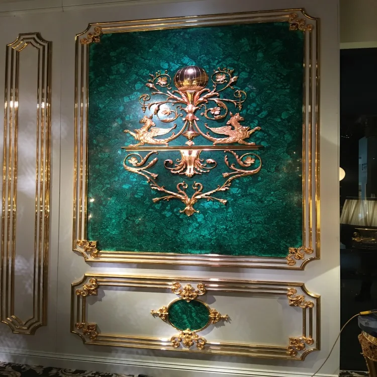 
Shengyao Gemstone Malachite Big Slabs/Wall Column/Floor Tiles/Vanity Top/Interior Or Outside Decoration 